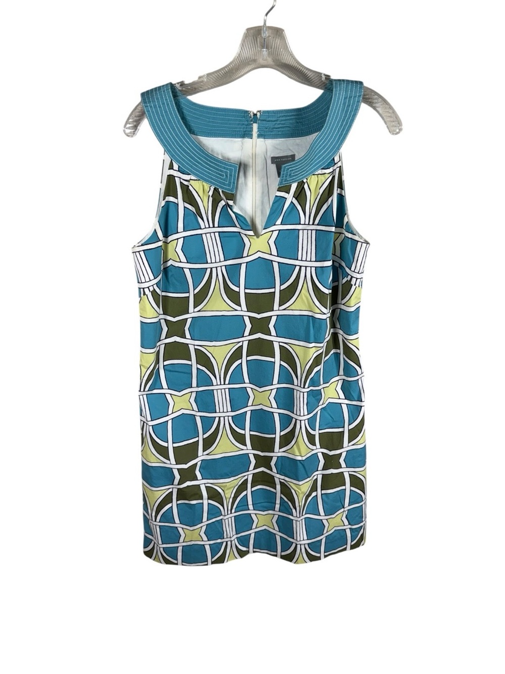 Ann Taylor Sleeveless Geometric Shift Dress